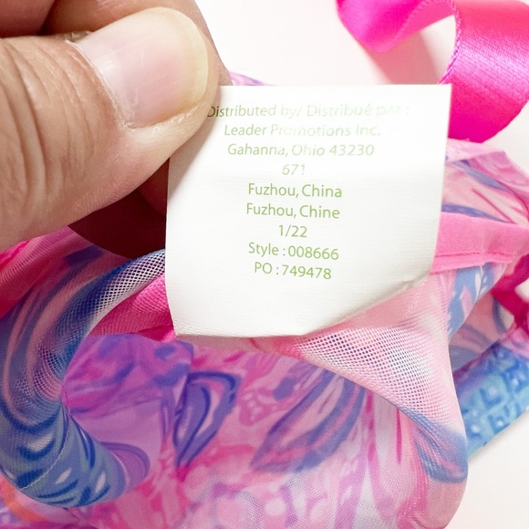 Lilly Pulitzer Womens Pink Isle Snappy Turtle Pattern Mesh Shopper Tote Bag - Picture 6 of 6